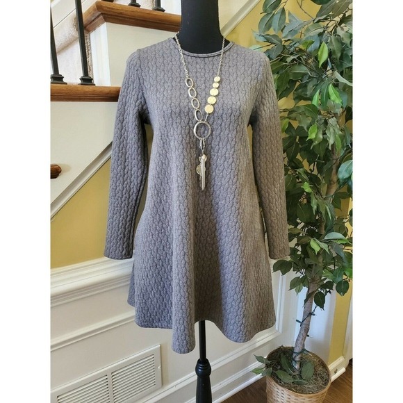 Fantastic Fawn Gray Tunic Mini Dress Size Small - Picture 11 of 11